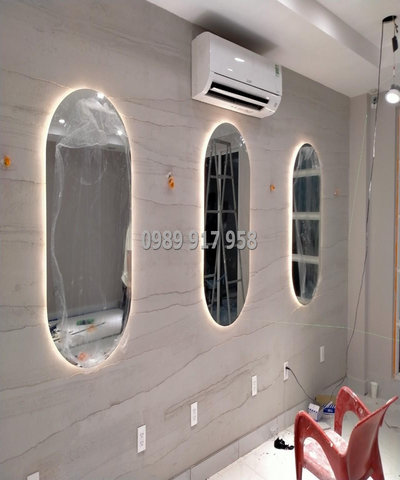 Gương đèn led phòng tắm đẹp treo tường – Gương Bỉ nhập khẩu